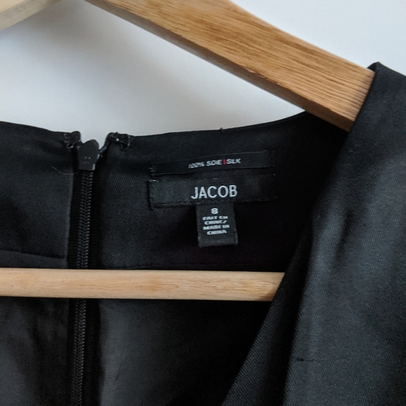 Silk wrap black dress - Picture 4 of 5